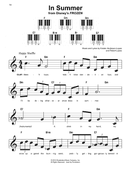 page one of In Summer (from Frozen) (Super Easy Piano)