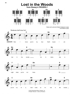 page one of Lost In The Woods (from Disney's Frozen 2) (Super Easy Piano)