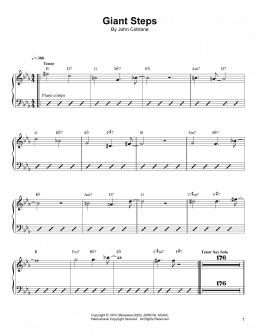 page one of Giant Steps (Piano Solo)