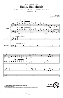 page one of Halle, Hallelujah (2-Part Choir)