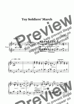page one of Kreisler - Toy Soldiers March - piano solo