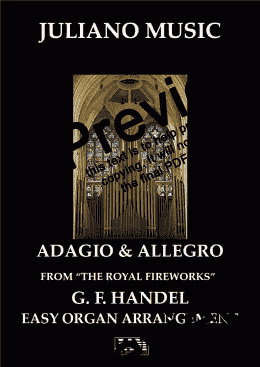 page one of ADAGIO & ALLEGRO FROM "THE ROYAL FIREWORKS" - HANDEL