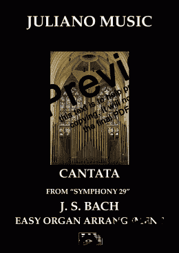 page one of CANTATA FROM "SINFONIA 29" (EASY ORGAN ) - BACH