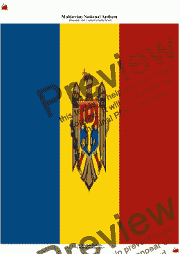 page one of Moldovian National Anthem ("Limba noastră") for Symphony Orchestra (Kt Olympic Anthem Series)