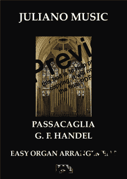 page one of PASSACAGLIA (EASY ORGAN - C VERSION) - HANDEL