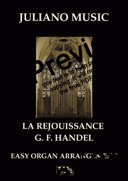 page one of LA REJOUISSANCE (EASY ORGAN - C VERSION) - HANDEL