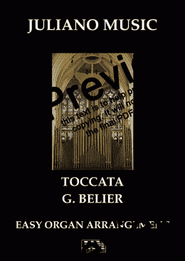 page one of TOCCATA (EASY ORGAN - C VERSION) - BELIER 