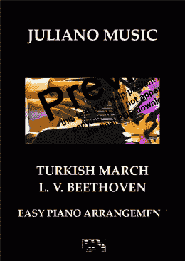 page one of TURKISH MARCH (EASY PIANO - C VERSION) - BEETHOVEN
