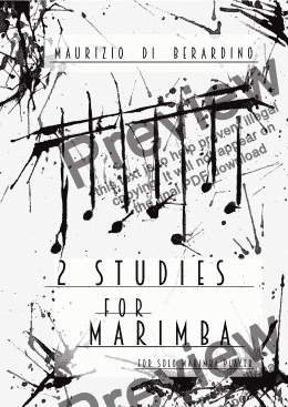 page one of Two studies for Marimba