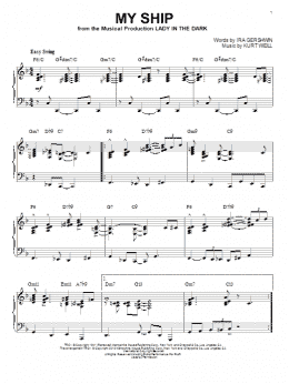 page one of My Ship (arr. Brent Edstrom) (Piano Solo)
