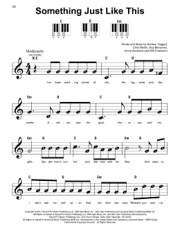 page one of Something Just Like This (Super Easy Piano)