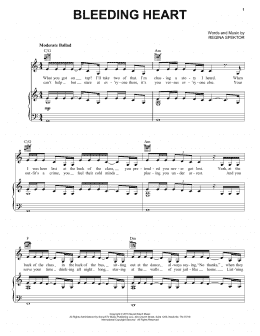 page one of Bleeding Heart (Piano, Vocal & Guitar Chords (Right-Hand Melody))
