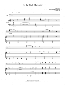 page one of In The Bleak Midwinter (Cello and Piano)