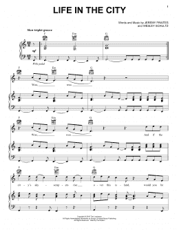 page one of Life In The City (Piano, Vocal & Guitar Chords (Right-Hand Melody))