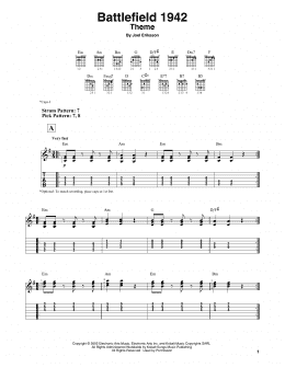 page one of Battlefield 1942 Theme (Easy Guitar Tab)