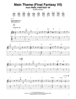 page one of Main Theme (Final Fantasy VII) (Easy Guitar Tab)