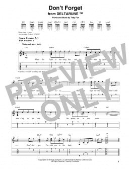 page one of Don't Forget (from Deltarune) (Easy Guitar Tab)