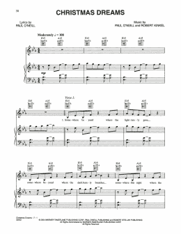 page one of Christmas Dreams (Piano, Vocal & Guitar Chords (Right-Hand Melody))