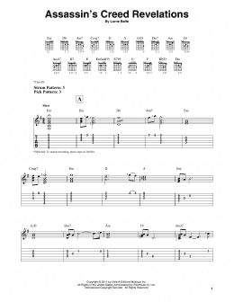 page one of Assassin's Creed Revelations (Easy Guitar Tab)