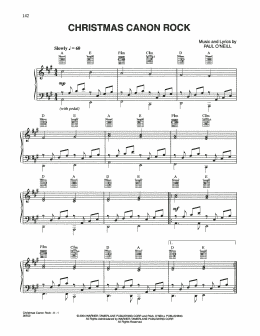 page one of Christmas Canon Rock (Piano, Vocal & Guitar Chords (Right-Hand Melody))