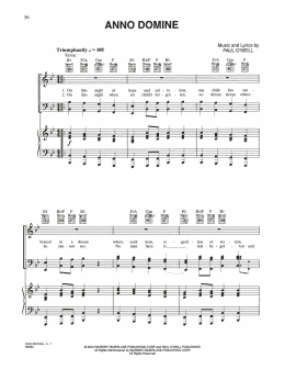 page one of Anno Domine (Piano, Vocal & Guitar Chords (Right-Hand Melody))