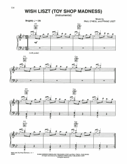 page one of Wish Liszt (Toy Shop Madness) (Piano Solo)