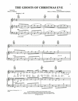 page one of The Ghosts Of Christmas Eve (Piano, Vocal & Guitar Chords (Right-Hand Melody))