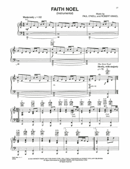 page one of Faith Noel (Piano Solo)