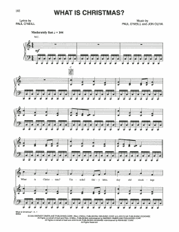 page one of What Is Christmas? (Piano, Vocal & Guitar Chords (Right-Hand Melody))