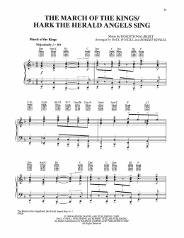 page one of The March Of The Kings / Hark The Herald Angels Sing (Piano Solo)