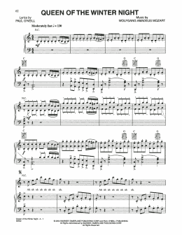 page one of Queen Of The Winter Night (Piano, Vocal & Guitar Chords (Right-Hand Melody))