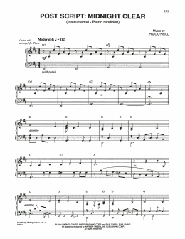 page one of Post Script: Midnight Clear (Piano Solo)