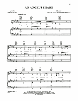 page one of An Angel's Share (Piano, Vocal & Guitar Chords (Right-Hand Melody))