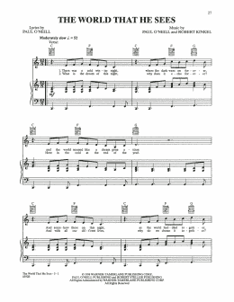 page one of The World That He Sees (Piano, Vocal & Guitar Chords (Right-Hand Melody))