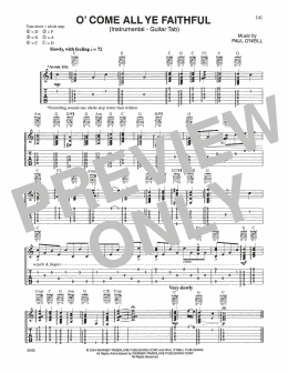 page one of O' Come All Ye Faithful (Guitar Tab)