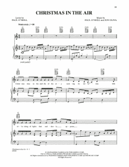 page one of Christmas In The Air (Piano, Vocal & Guitar Chords (Right-Hand Melody))