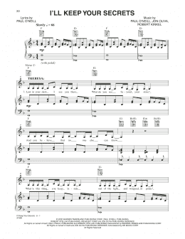 page one of I'll Keep Your Secrets (Piano, Vocal & Guitar Chords (Right-Hand Melody))