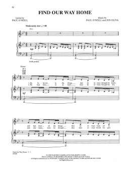 page one of Find Our Way Home (Piano, Vocal & Guitar Chords (Right-Hand Melody))