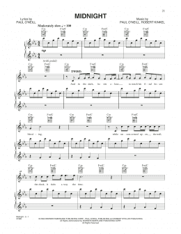 page one of Midnight (Piano, Vocal & Guitar Chords (Right-Hand Melody))