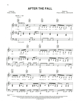 page one of After The Fall (Piano, Vocal & Guitar Chords (Right-Hand Melody))