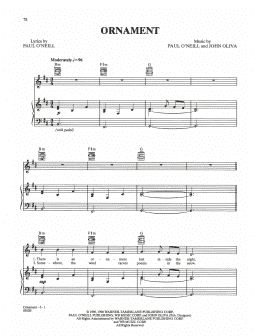 page one of Ornament (Piano, Vocal & Guitar Chords (Right-Hand Melody))