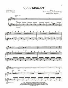 page one of Good King Joy (Piano, Vocal & Guitar Chords (Right-Hand Melody))