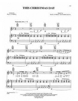 page one of This Christmas Day (Piano, Vocal & Guitar Chords (Right-Hand Melody))