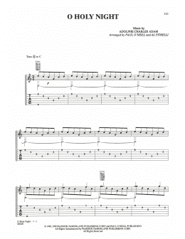 page one of O Holy Night (Guitar Tab)