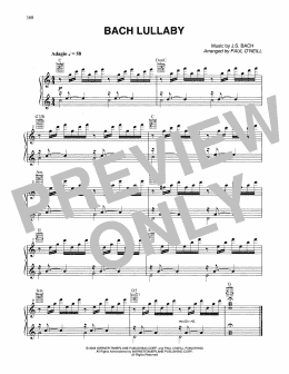 page one of Bach Lullaby (Piano Solo)