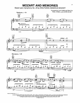 page one of Mozart And Memories (Piano Solo)