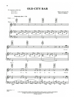 page one of Old City Bar (Piano, Vocal & Guitar Chords (Right-Hand Melody))