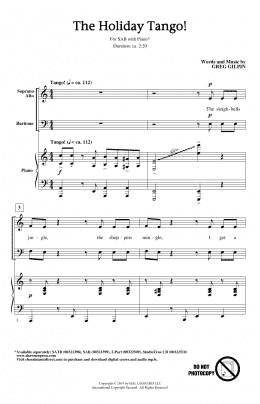 page one of The Holiday Tango! (SAB Choir)