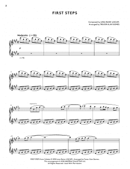 page one of First Steps (from Celeste Piano Collections) (arr. Trevor Alan Gomes) (Piano Solo)
