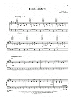 page one of First Snow (Piano Solo)